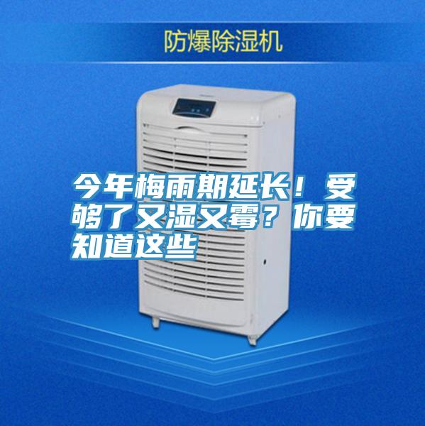 今年梅雨期延長(zhǎng)！受夠了又濕又霉？你要知道這些