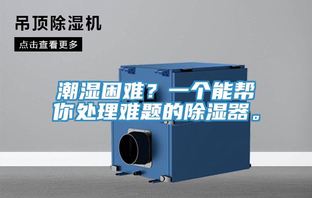 潮濕困難？一個能幫你處理難題的除濕器。