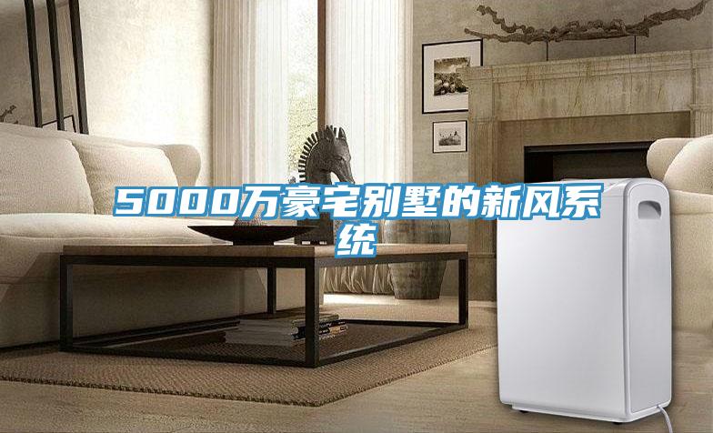 5000萬豪宅別墅的新風(fēng)系統(tǒng)