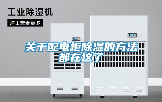 關(guān)于配電柜除濕的方法都在這了