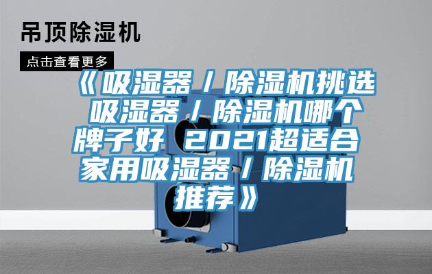 《吸濕器／除濕機(jī)挑選 吸濕器／除濕機(jī)哪個牌子好 2021超適合家用吸濕器／除濕機(jī)推薦》