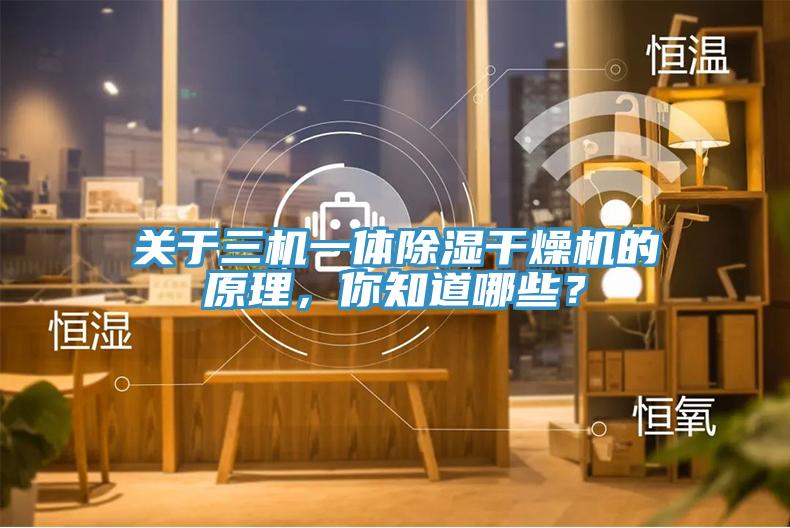 關(guān)于三機(jī)一體除濕干燥機(jī)的原理，你知道哪些？