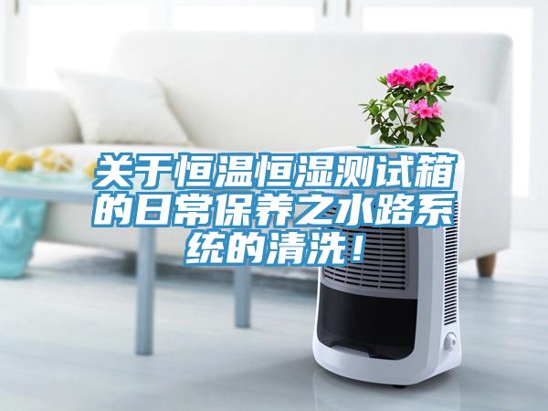 關(guān)于恒溫恒濕測試箱的日常保養(yǎng)之水路系統(tǒng)的清洗！