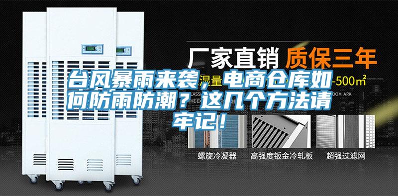 臺風(fēng)暴雨來襲，電商倉庫如何防雨防潮？這幾個方法請牢記！