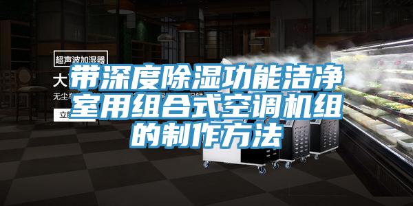 帶深度除濕功能潔凈室用組合式空調(diào)機(jī)組的制作方法