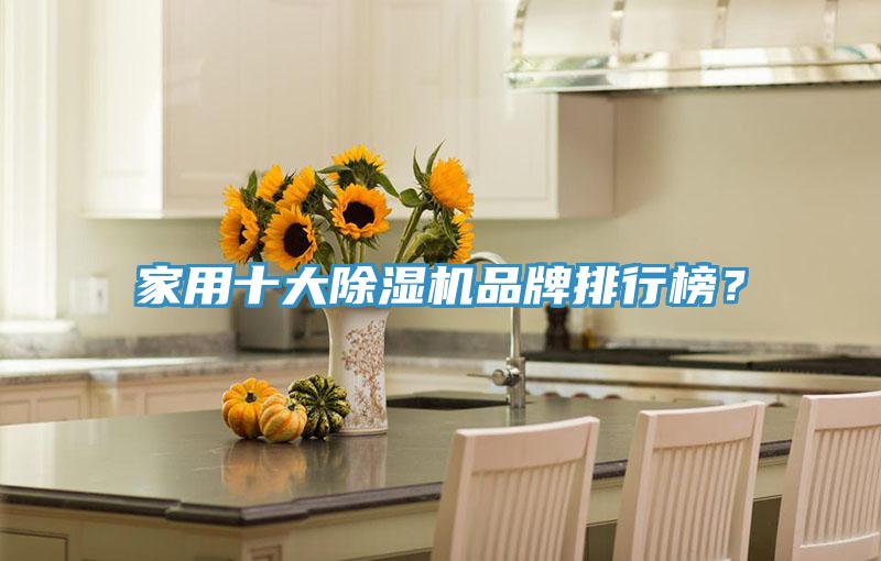 家用十大除濕機品牌排行榜？