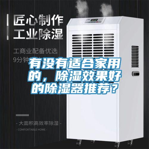 有沒有適合家用的，除濕效果好的除濕器推薦？