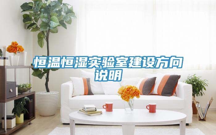 恒溫恒濕實(shí)驗(yàn)室建設(shè)方向說明