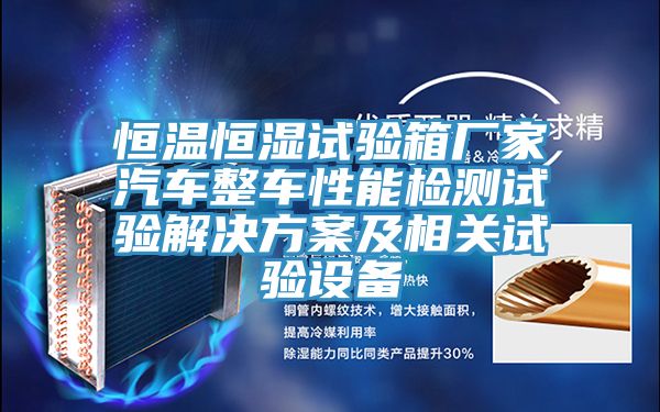 恒溫恒濕試驗(yàn)箱廠家汽車整車性能檢測(cè)試驗(yàn)解決方案及相關(guān)試驗(yàn)設(shè)備