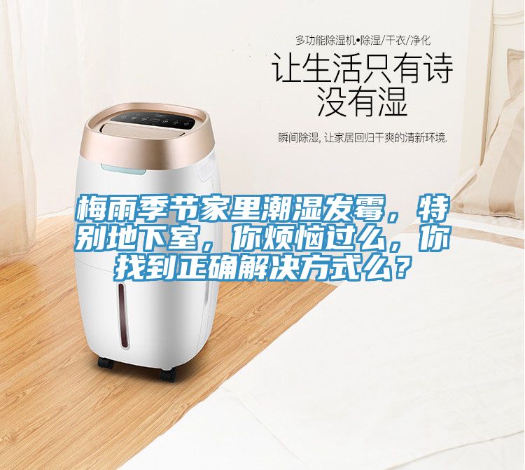 梅雨季節(jié)家里潮濕發(fā)霉，特別地下室，你煩惱過(guò)么，你找到正確解決方式么？
