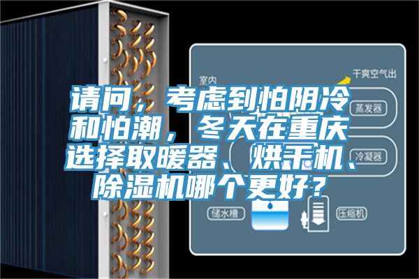 請問，考慮到怕陰冷和怕潮，冬天在重慶選擇取暖器、烘干機、除濕機哪個更好？