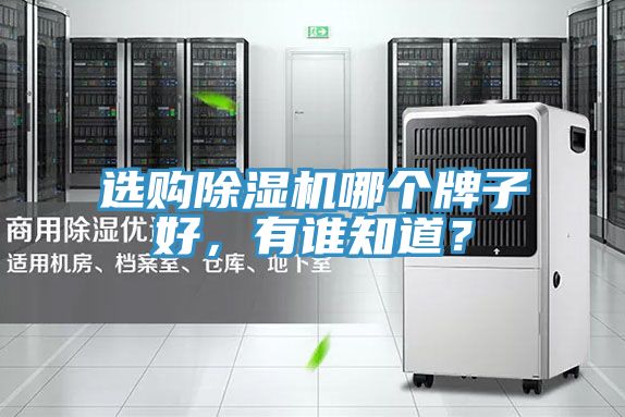 選購除濕機哪個牌子好，有誰知道？