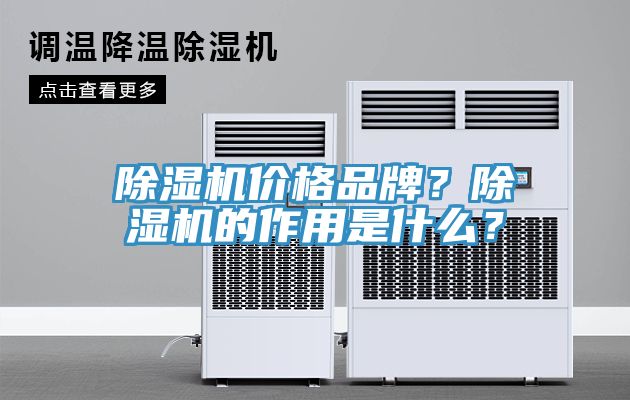 除濕機價格品牌？除濕機的作用是什么？